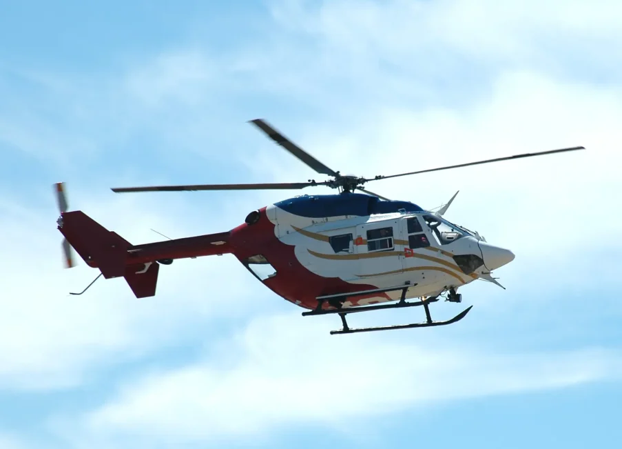 Helicopter ride in Kashmir