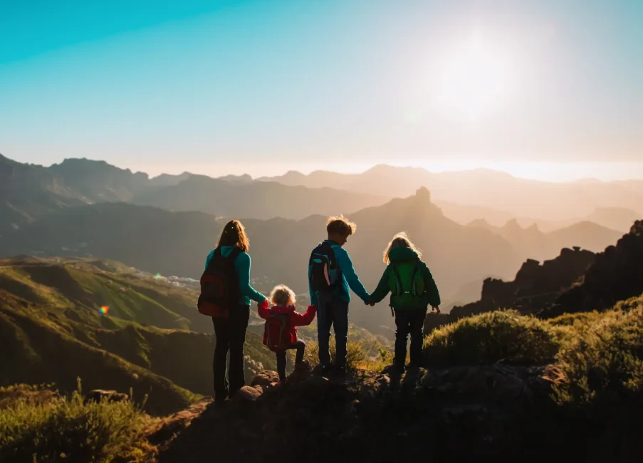 Hiking with kids and family